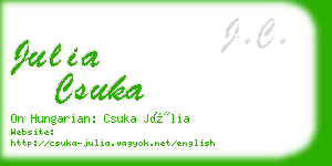 julia csuka business card